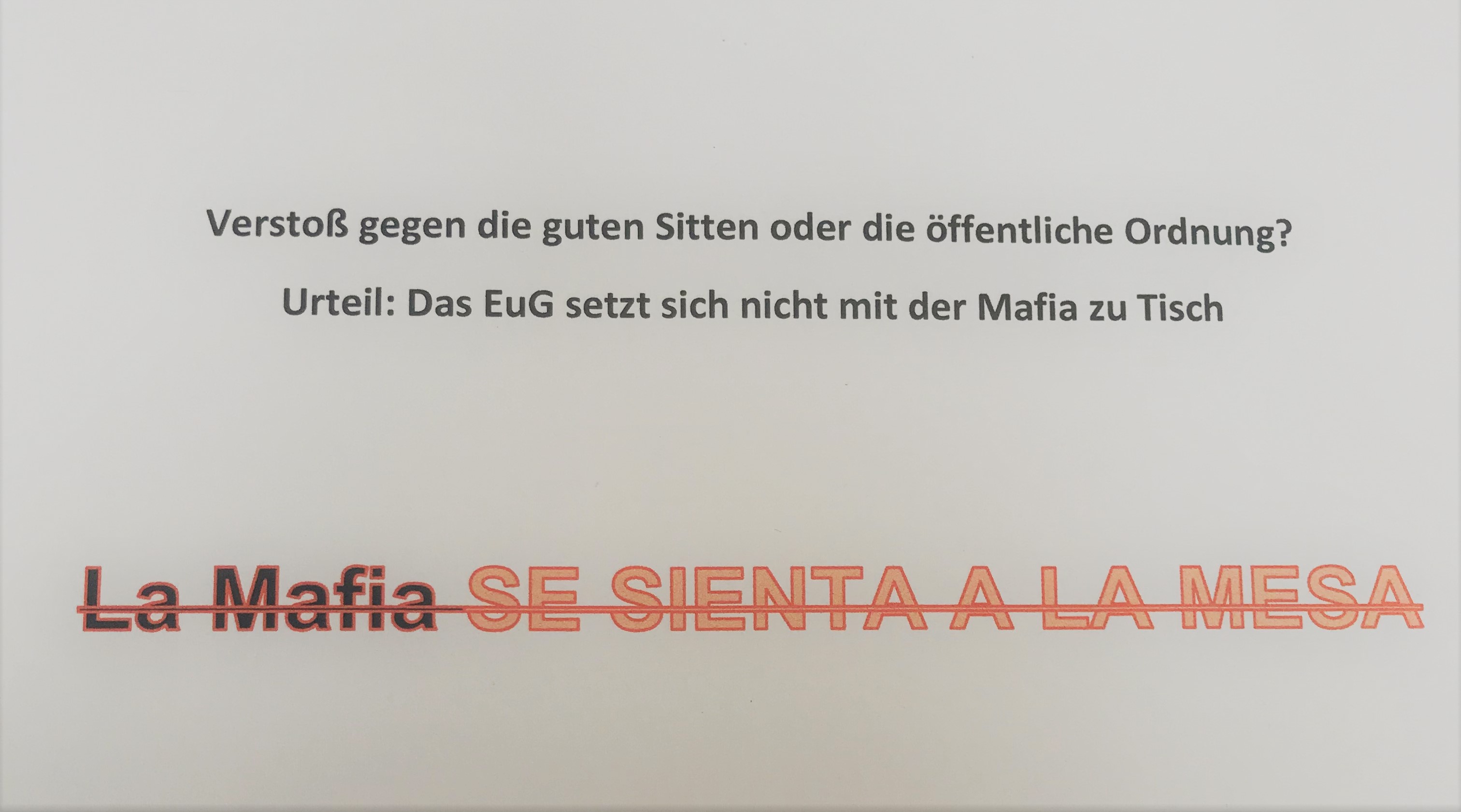 EuG: Kein Markenschutz für Mafia-Marke!