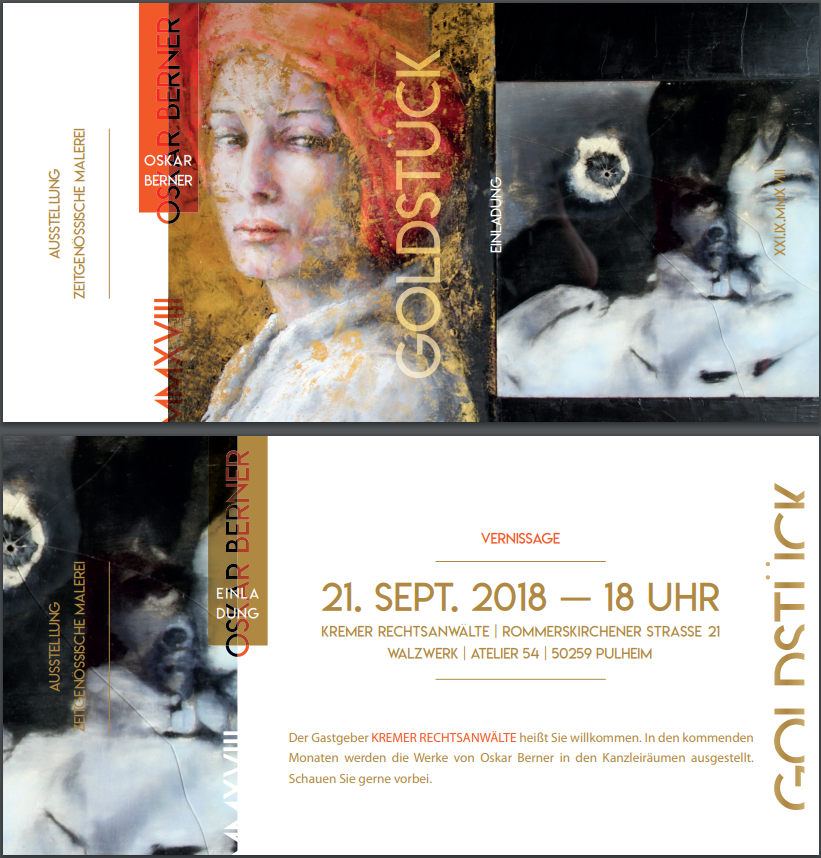„Goldstück“ – Einladung zur Vernissage in unserer Kanzlei in Pulheim