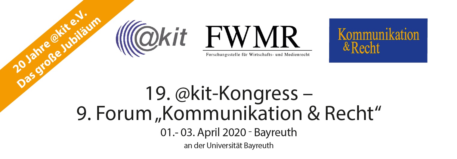 19. @kit-Kongress und 9. Forum „Kommunikation & Recht“: Wir sind erneut dabei!